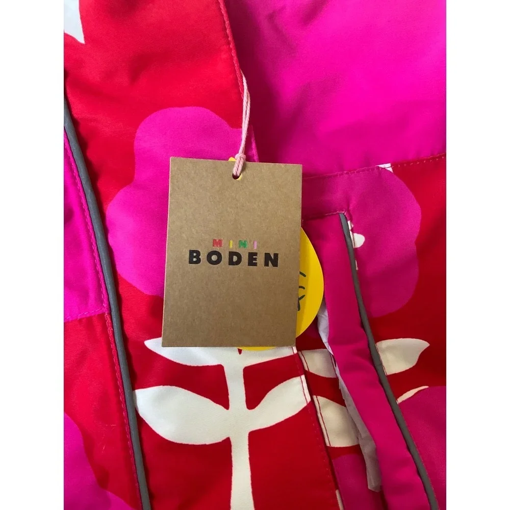 Mini Boden Girls All-Weather Waterproof Coat Giant Pink 11/12Y New With Tags‎